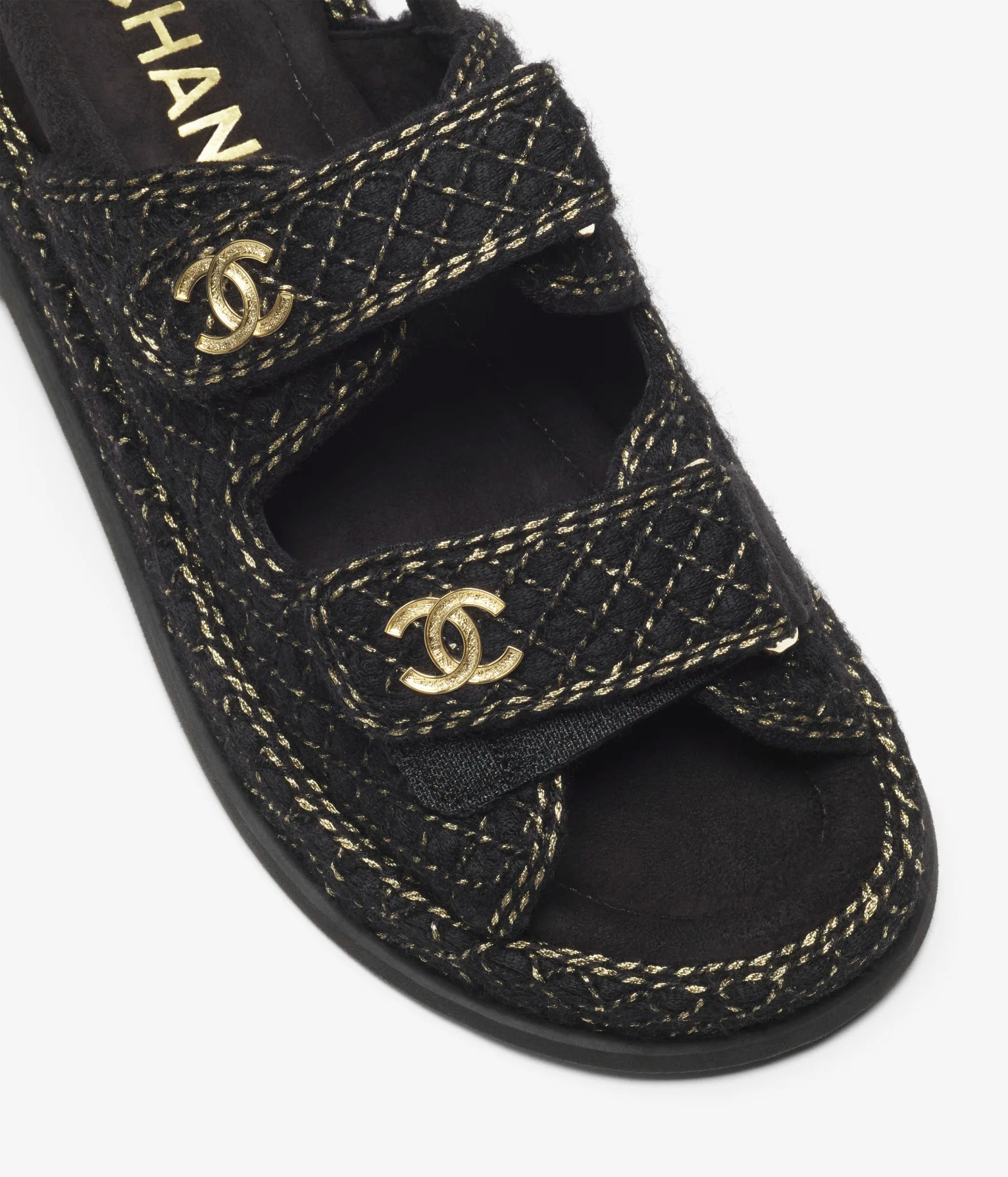Chanel Sandal in Wool, Alpaca and Goat Velvet