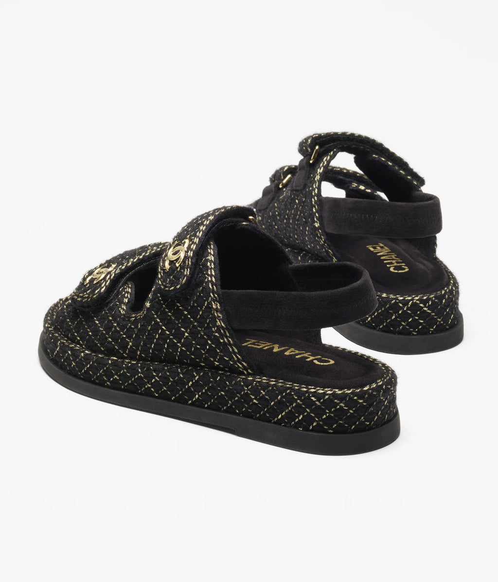 Chanel Sandal in Wool, Alpaca and Goat Velvet