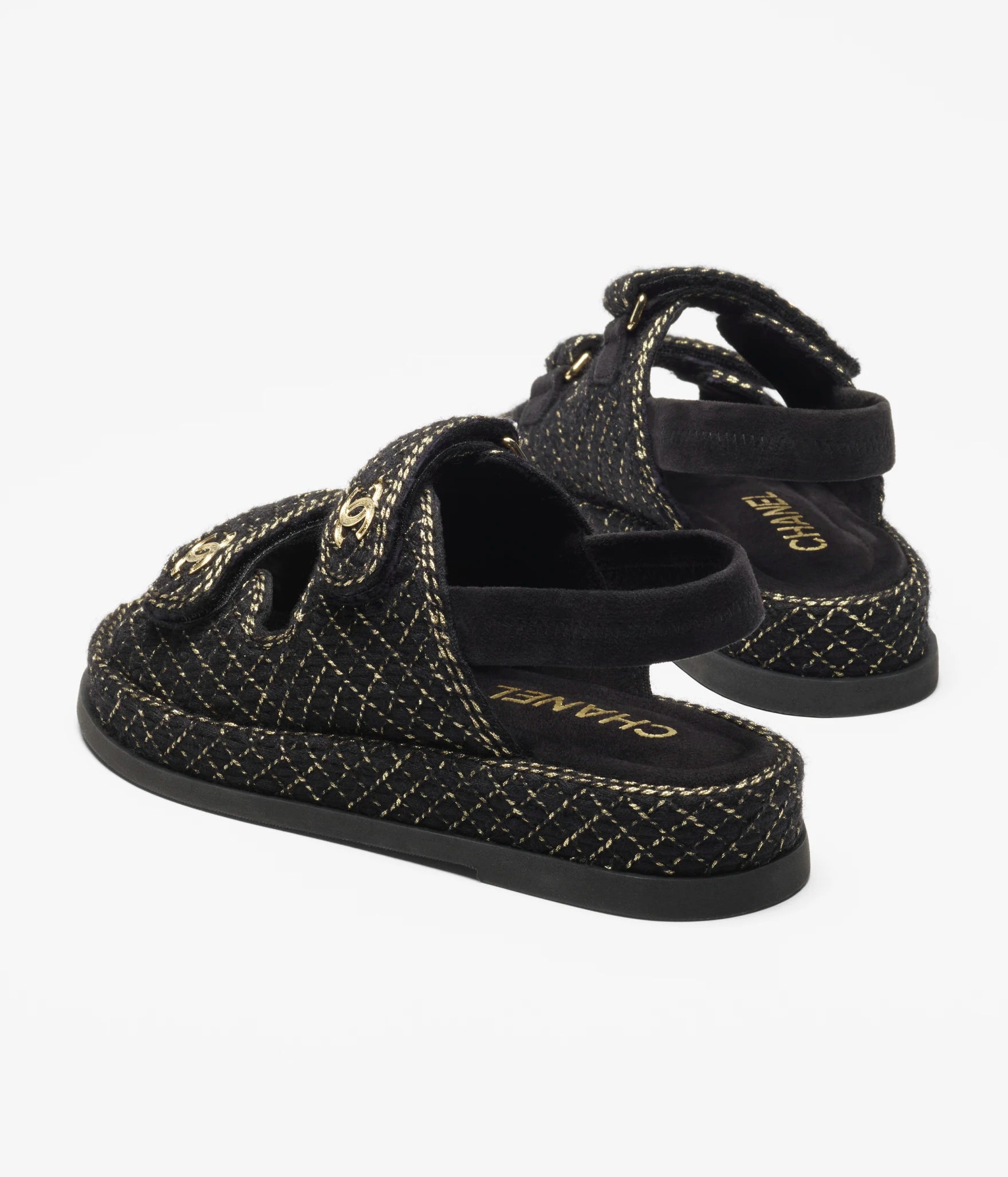 Chanel Sandal in Wool, Alpaca and Goat Velvet