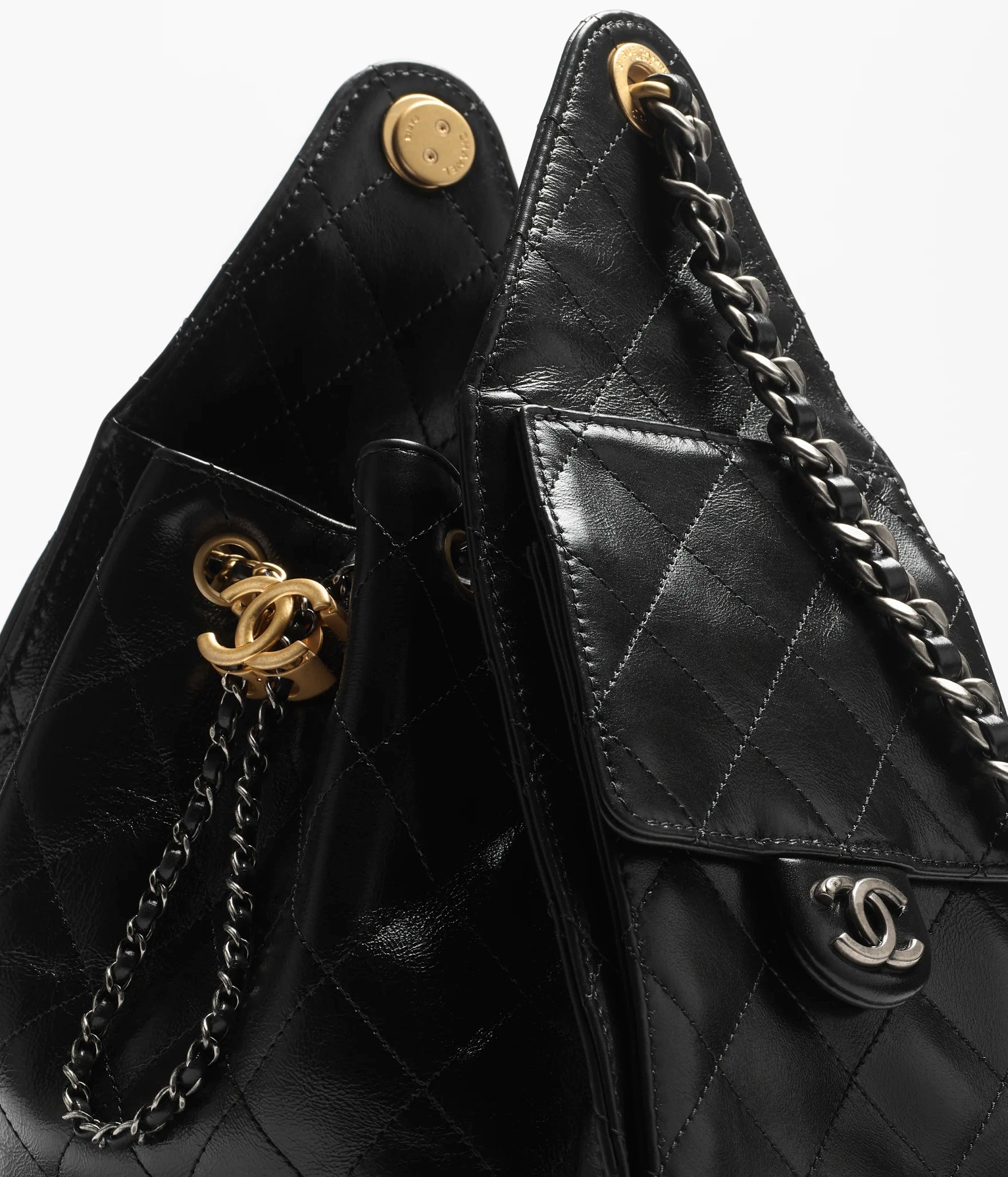 Chanel 25 Leather Handbag Small Black