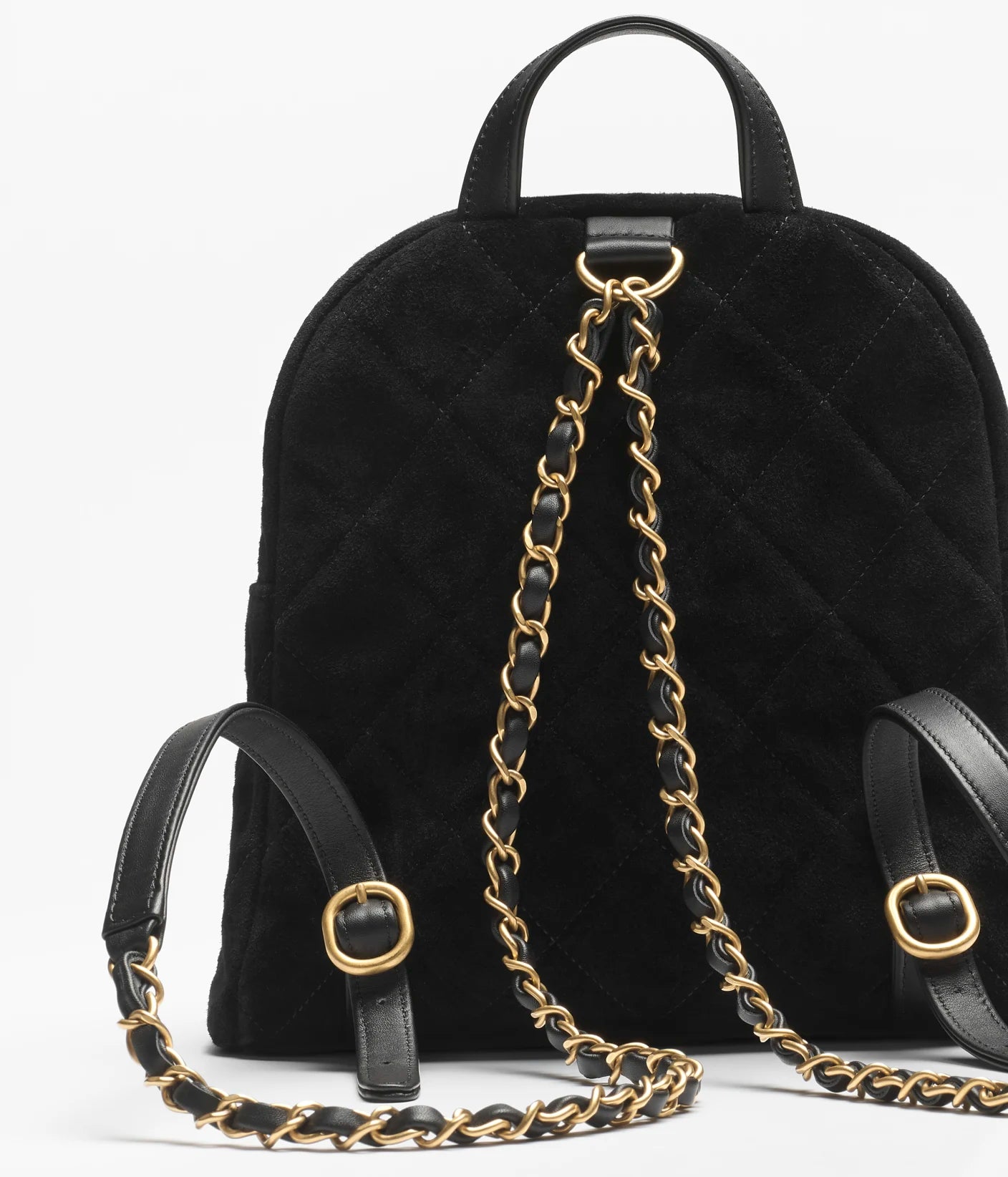 Chanel Backpack Suede Calfskin Black Fall Winter Collection