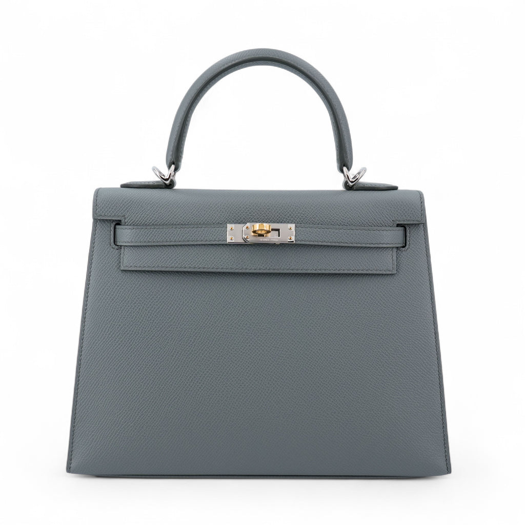 Hermès Kelly 25 Sellier Vert Amande ELHW