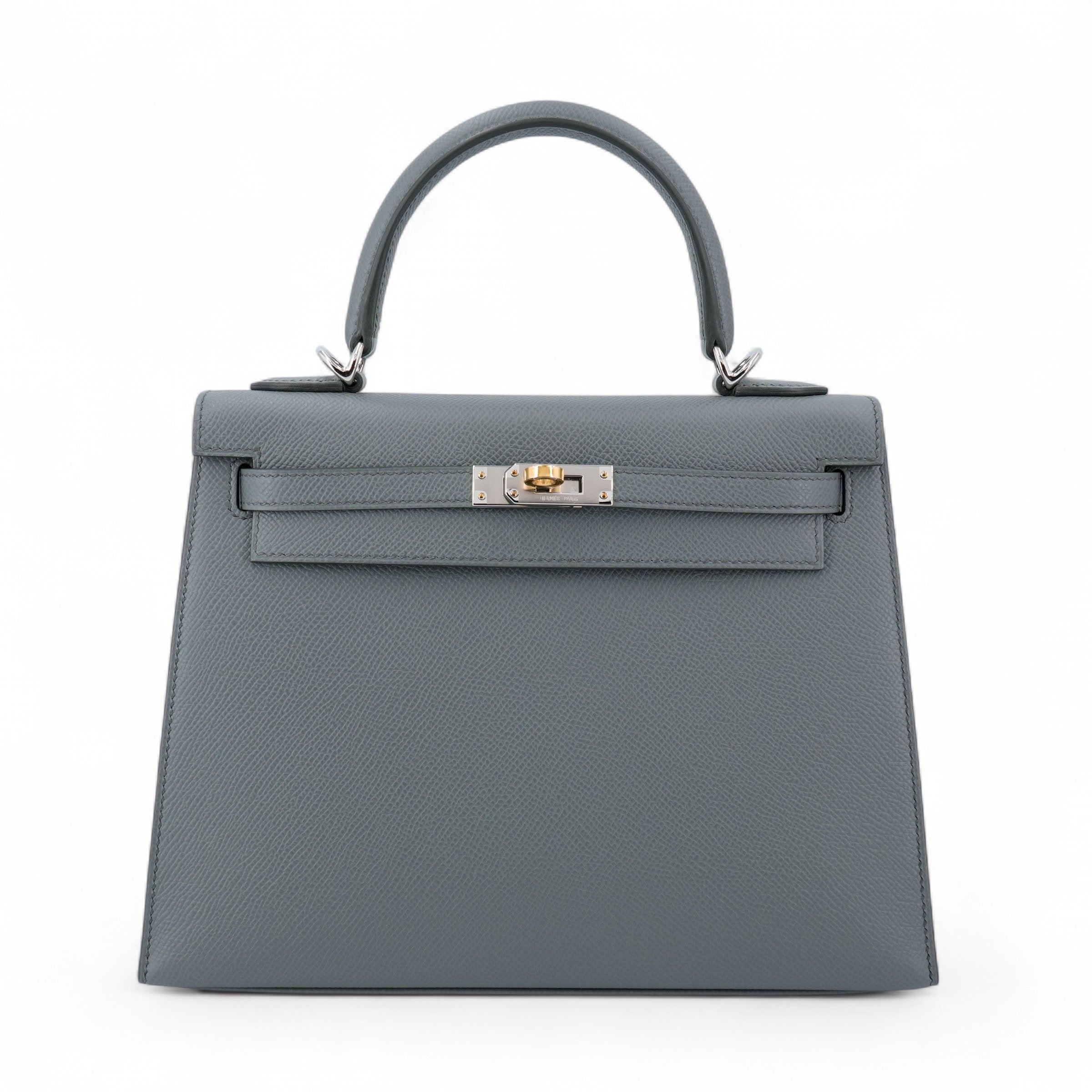 Hermès Kelly 25 Sellier Vert Amande ELHW