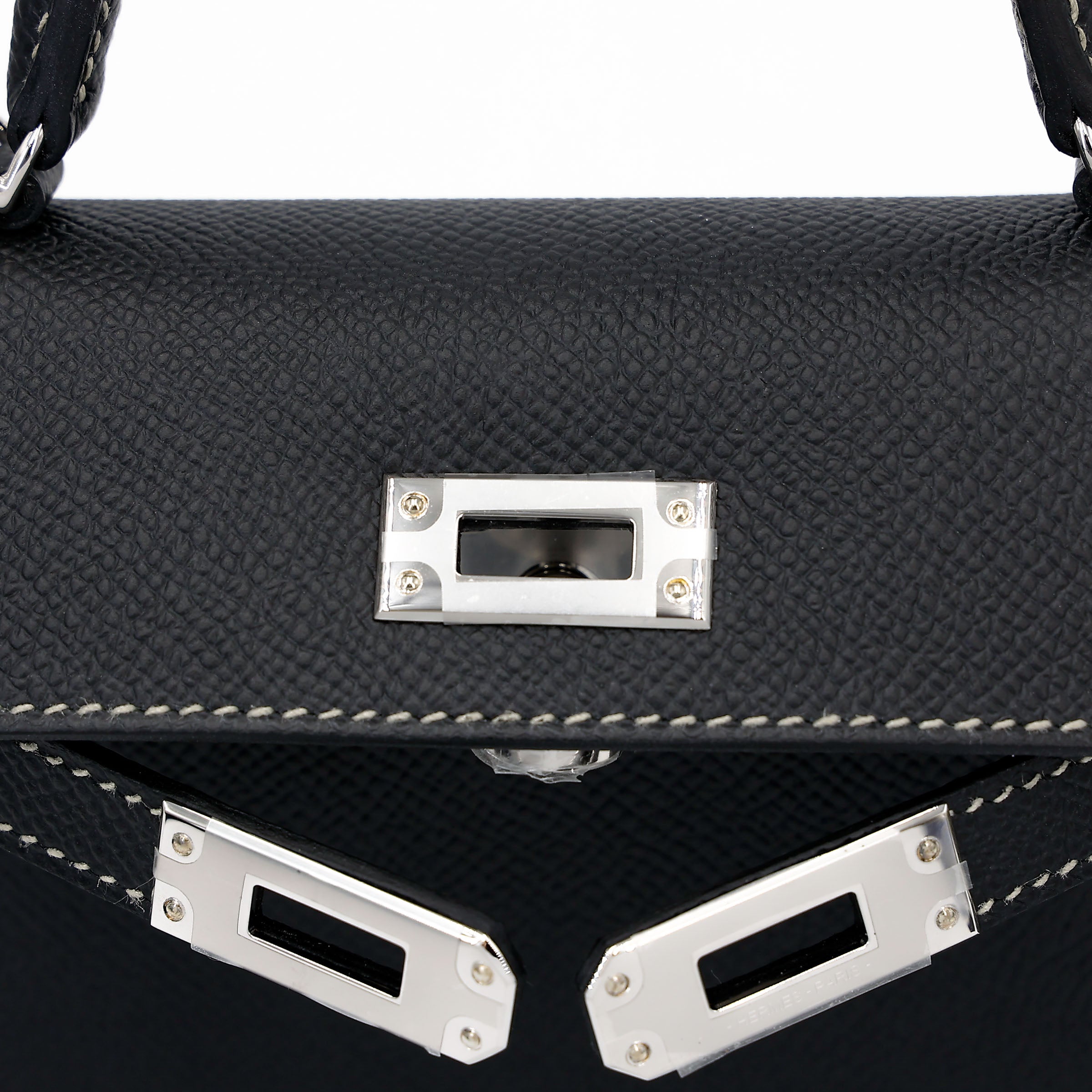 Hermès Special Order Mini Kelly II HSS Noir Gris Perle PHW