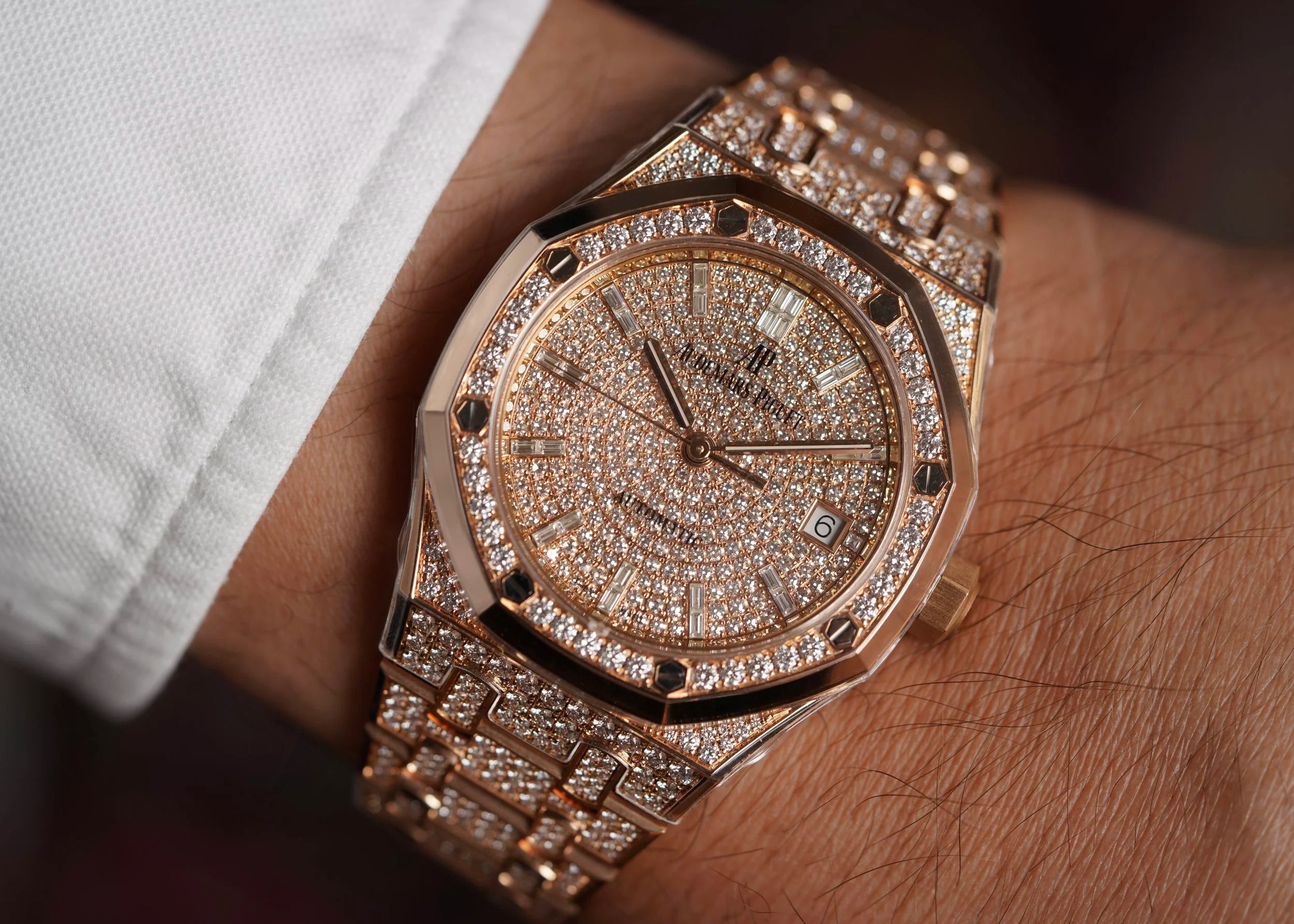 Audemars Piguet Royal Oak Automatic Diamond Watch 15452OR.ZZ.1258OR.02