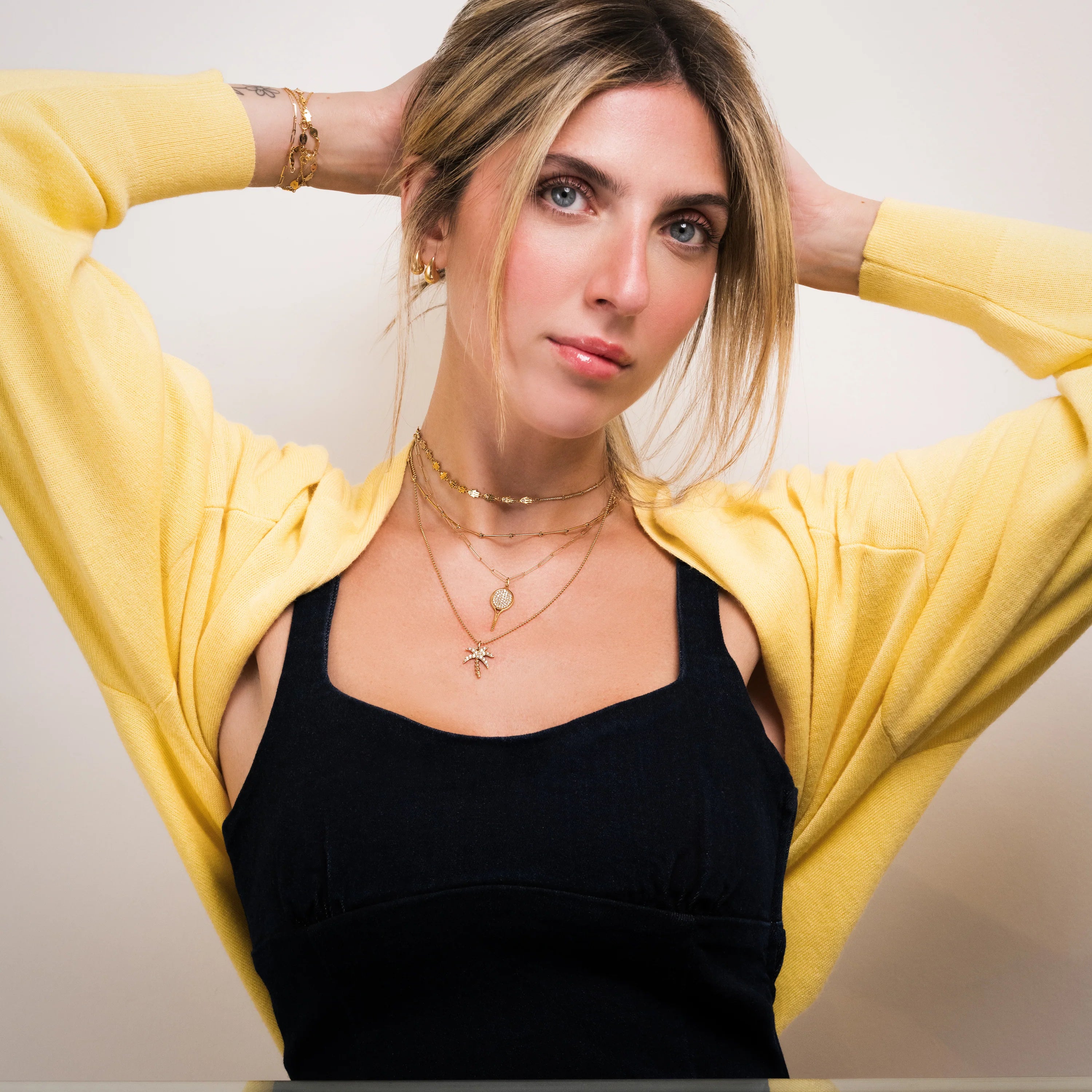 Diamond Pave Tennis Pendant Necklace