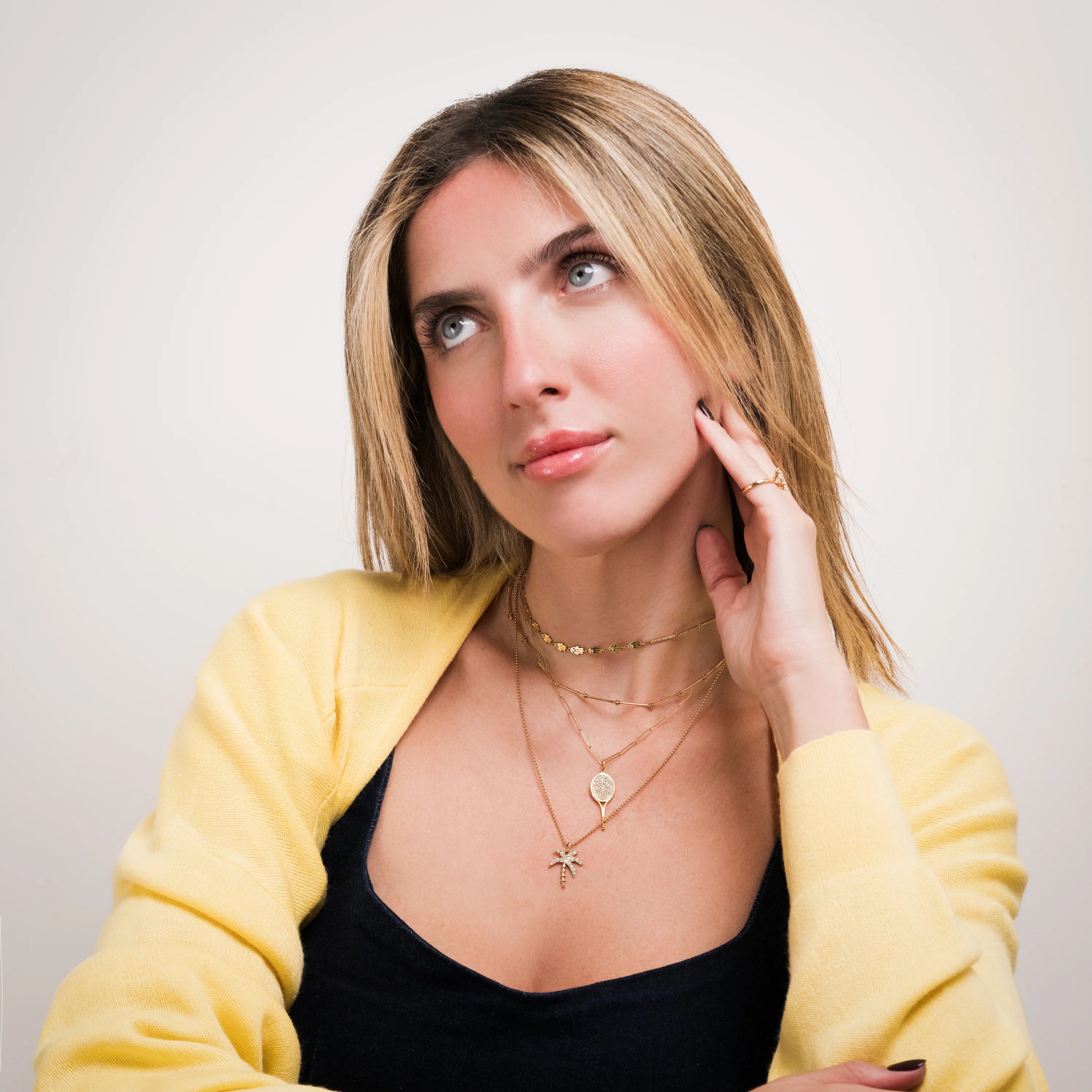 Diamond Pave Tennis Pendant Necklace