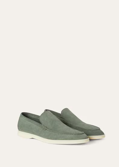 Loro Piana Mens Summer Walk Loafers Frozen Fir