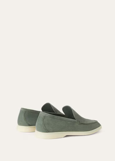 Loro Piana Mens Summer Walk Loafers Frozen Fir