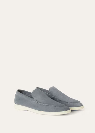 Loro Piana Mens Summer Walk Loafers Frozen Blue