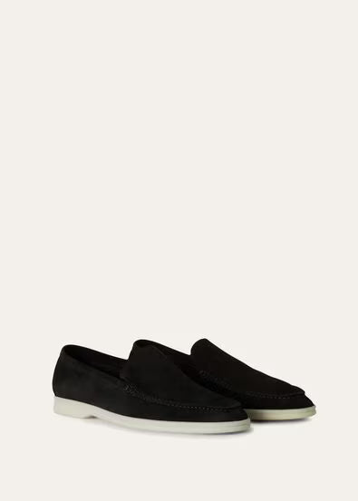 Loro Piana Mens Summer Walk Loafers Black