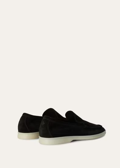 Loro Piana Mens Summer Walk Loafers Black