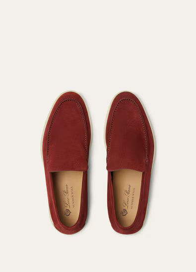 Loro Piana Mens Summer Walk Loafers Dried Red