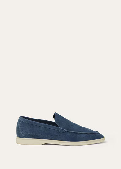 Loro Piana Mens Summer Walk Loafers Black Figs