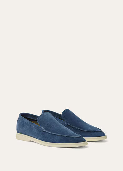 Loro Piana Mens Summer Walk Loafers Black Figs