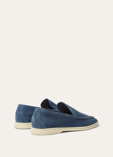 Loro Piana Mens Summer Walk Loafers Black Figs