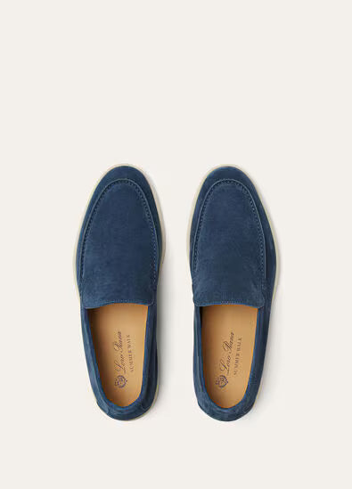 Loro Piana Mens Summer Walk Loafers Black Figs