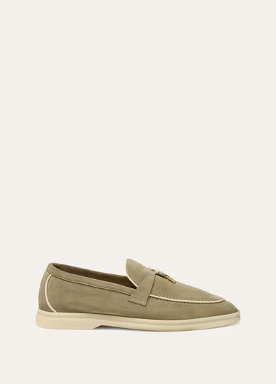 Loro Piana Summer Charms Walk Loafers Dried Taragon