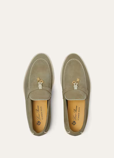 Loro Piana Summer Charms Walk Loafers Dried Taragon