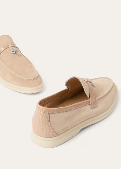 Loro Piana Summer Charms Walk Loafers Himalaya Rose