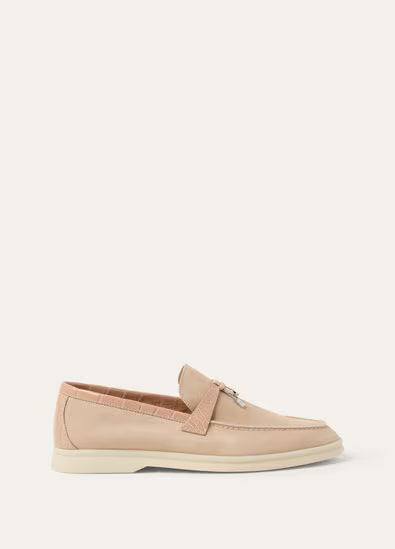 Loro Piana Summer Charms Walk Loafers Himalaya Rose