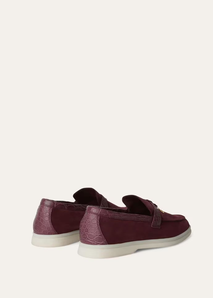 Loro Piana Summer Charms Walk Loafers Wild Plum
