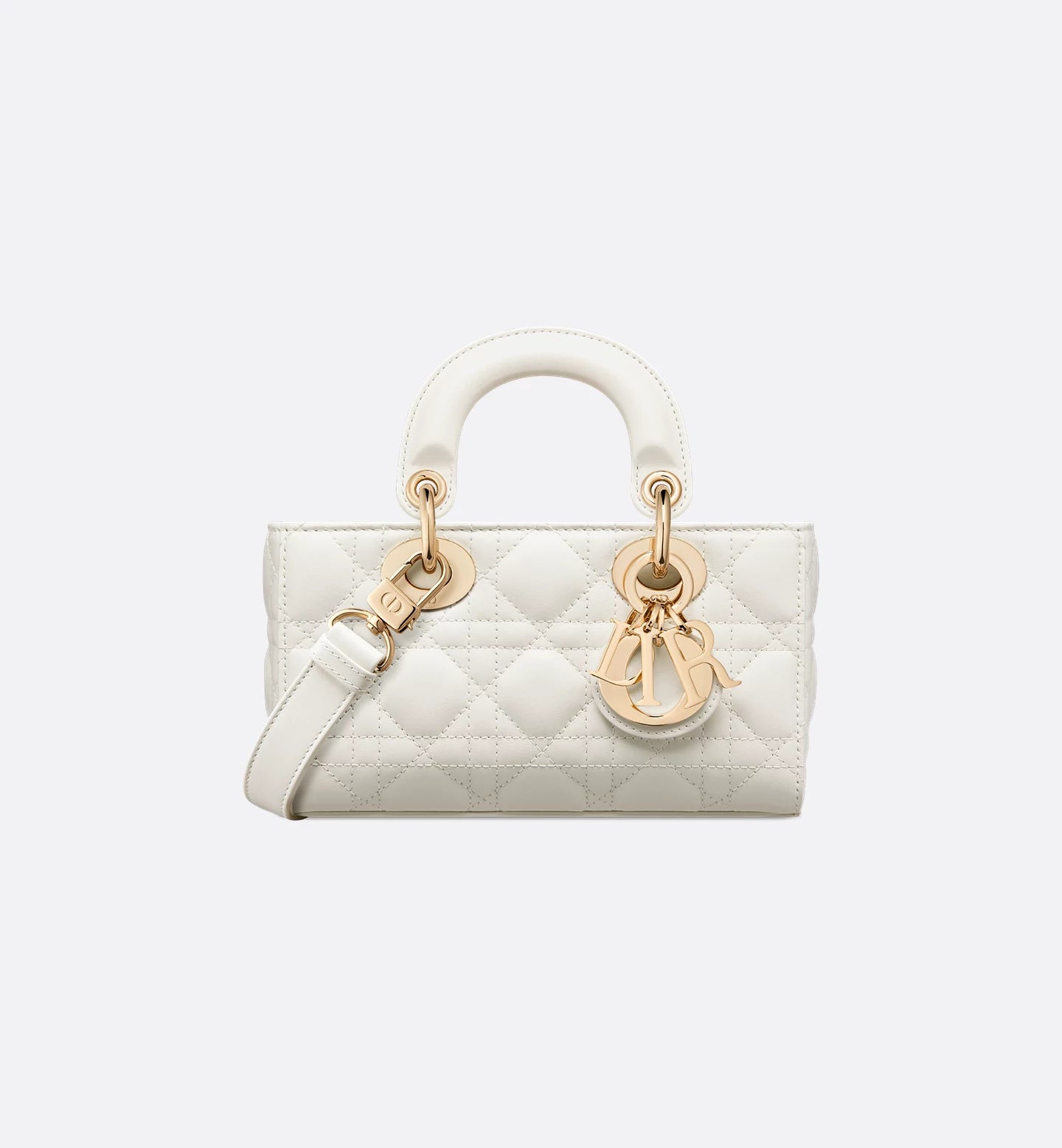 Mini Lady D-Joy Bag Latte Cannage Lambskin
