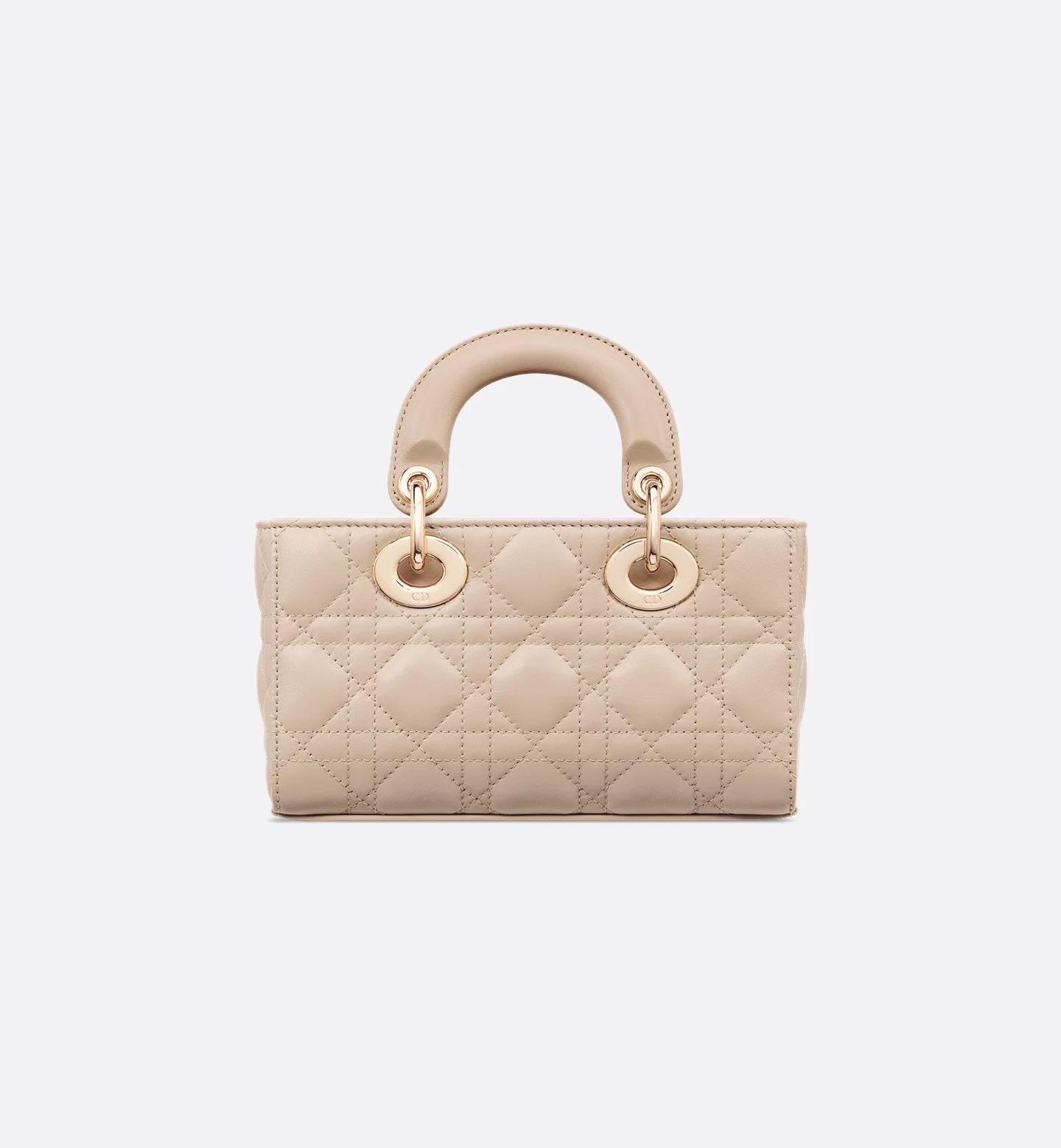Mini Lady D-Joy Bag Powder Beige Cannage Lambskin