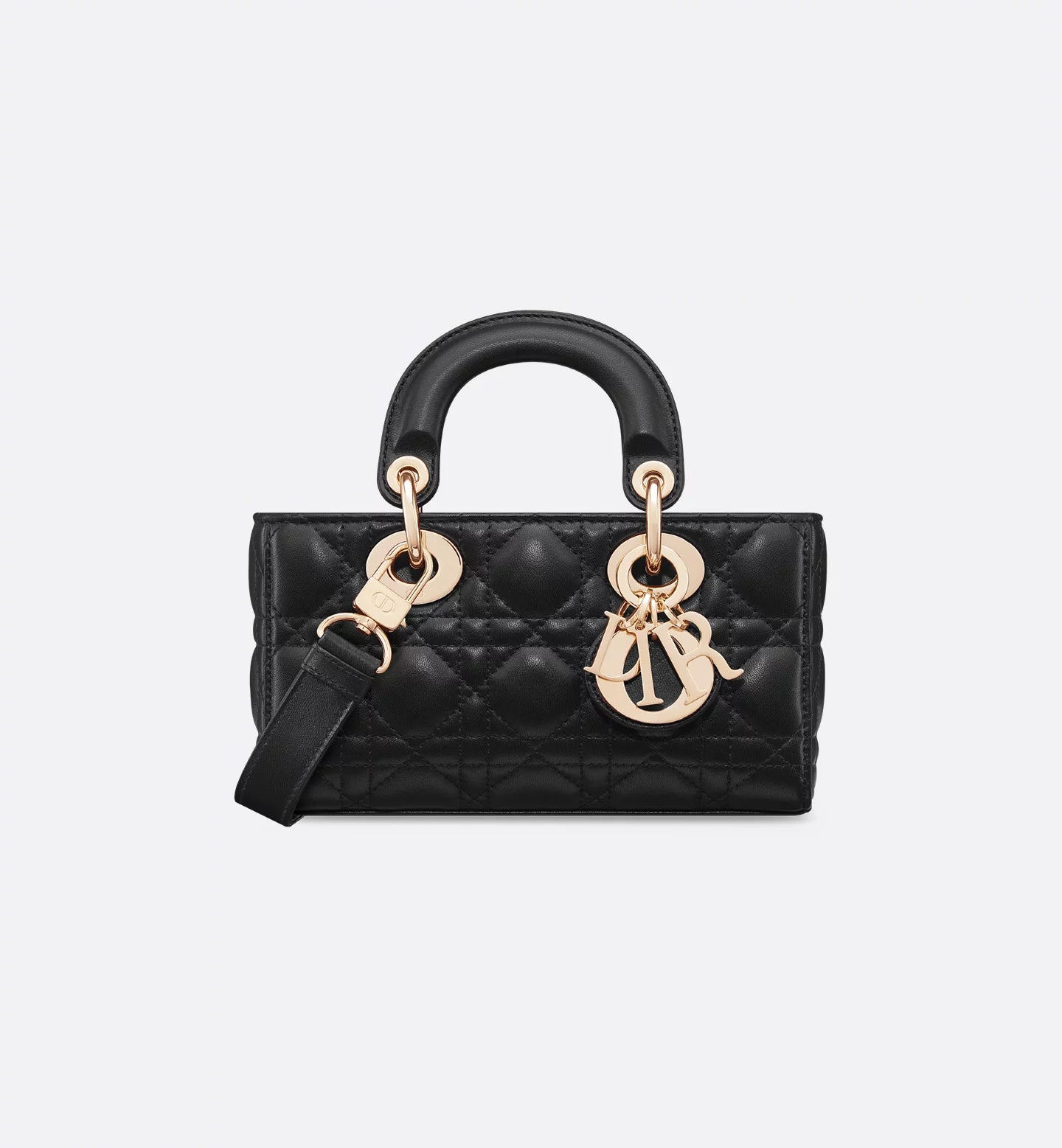 Mini Lady D-Joy Bag Black Cannage Lambskin