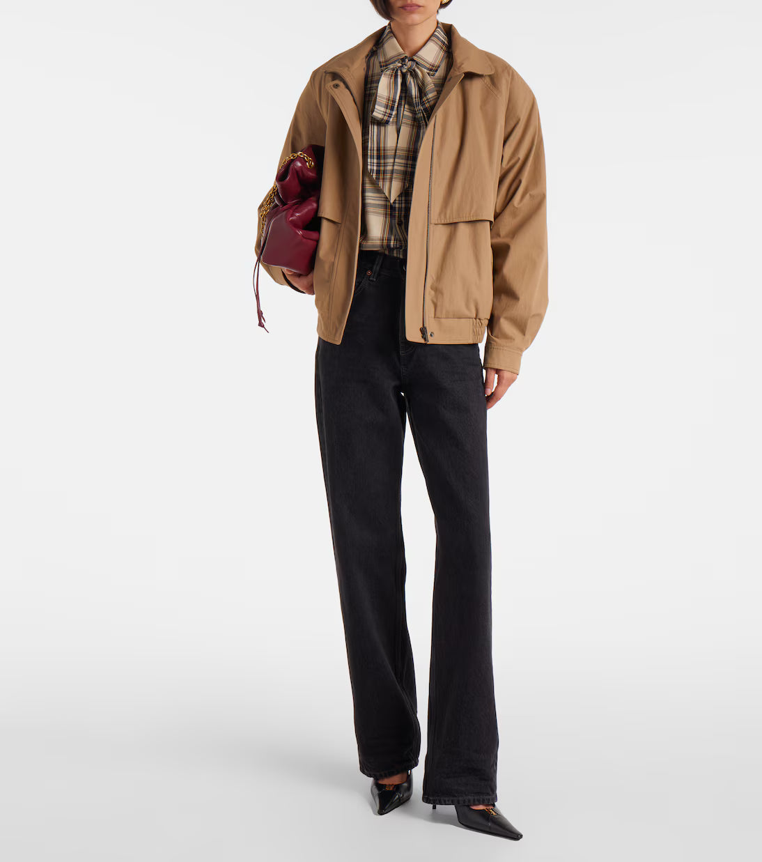 Saint Laurent V-Waist wide-leg jeans