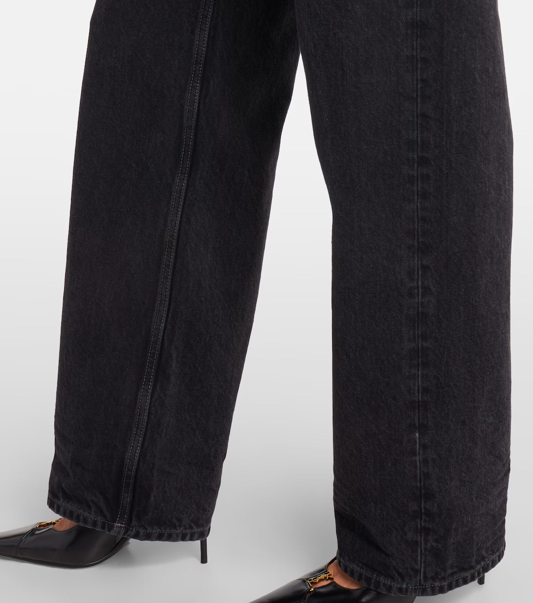 Saint Laurent V-Waist wide-leg jeans