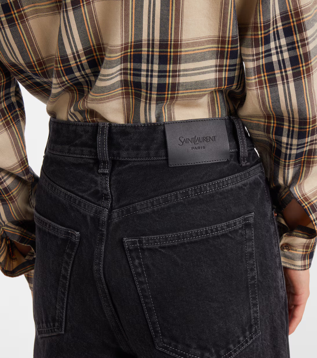 Saint Laurent V-Waist wide-leg jeans