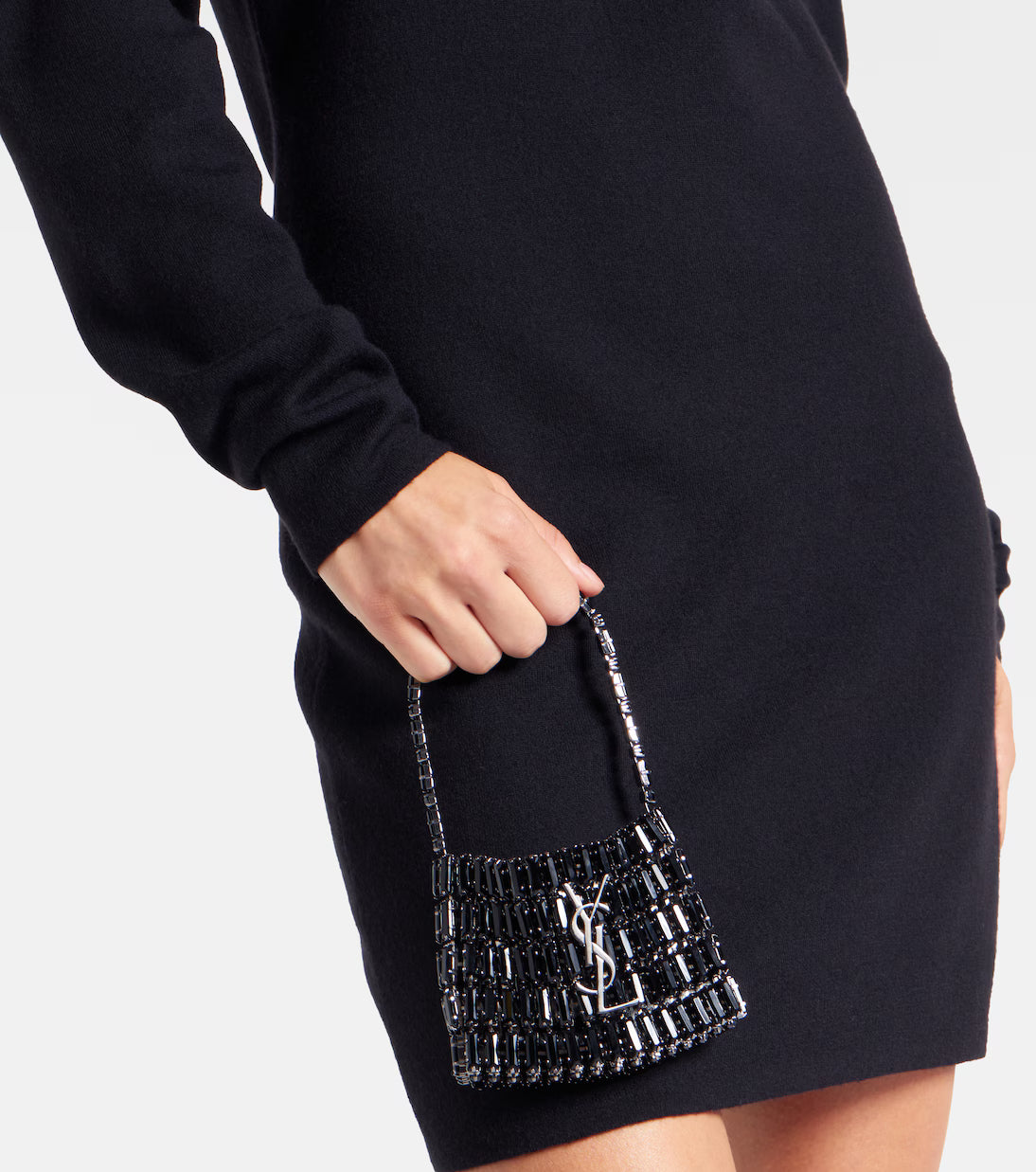 Saint Laurent Cassandre Micro embellished shoulder bag