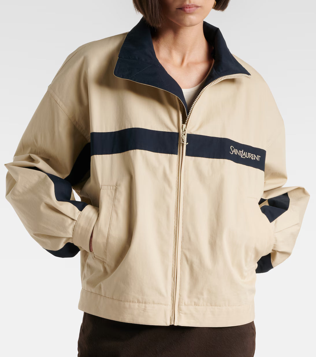 Saint Laurent Wind-Breaker Jacket In Cotton