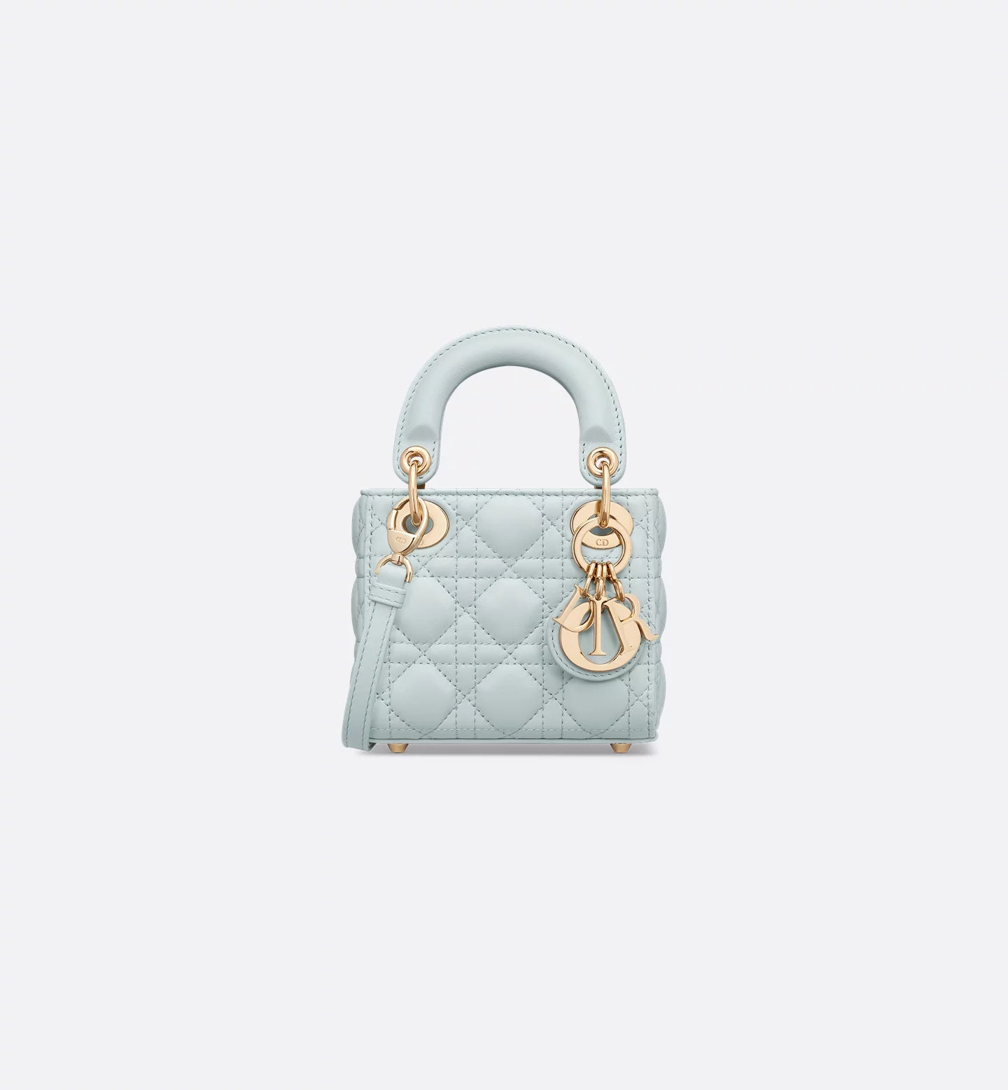 Lady Dior Micro Bag Powder Blue Cannage Lambskin