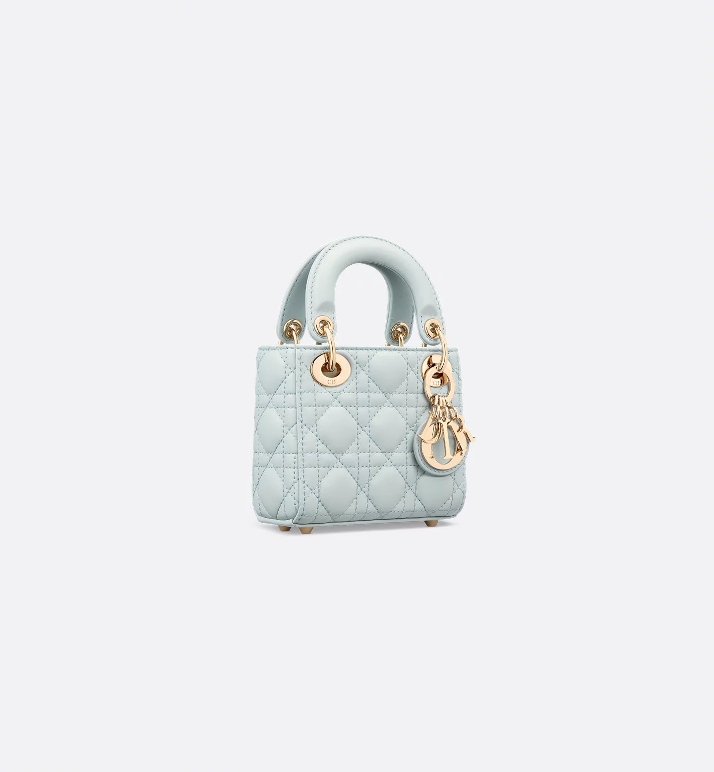Lady Dior Micro Bag Powder Blue Cannage Lambskin