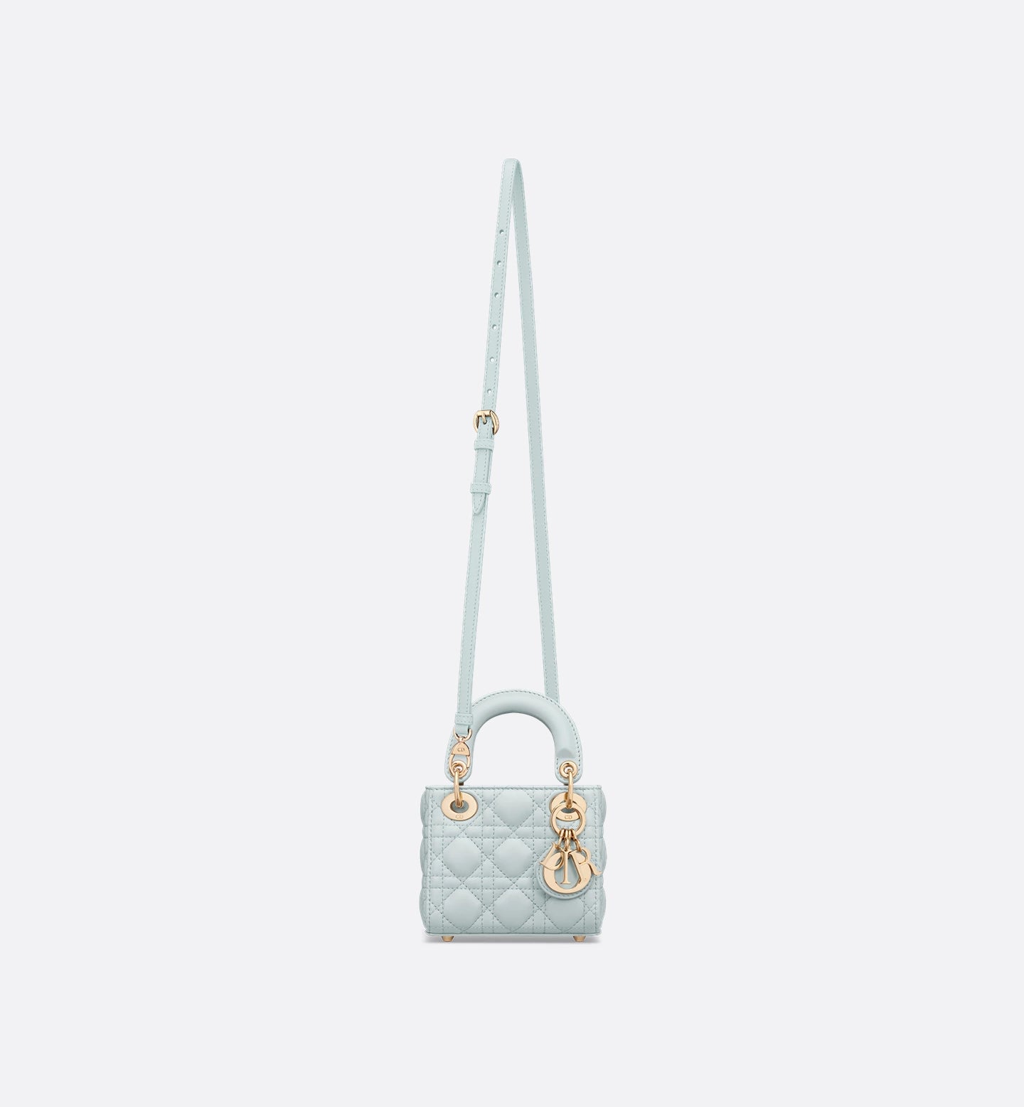 Lady Dior Micro Bag Powder Blue Cannage Lambskin