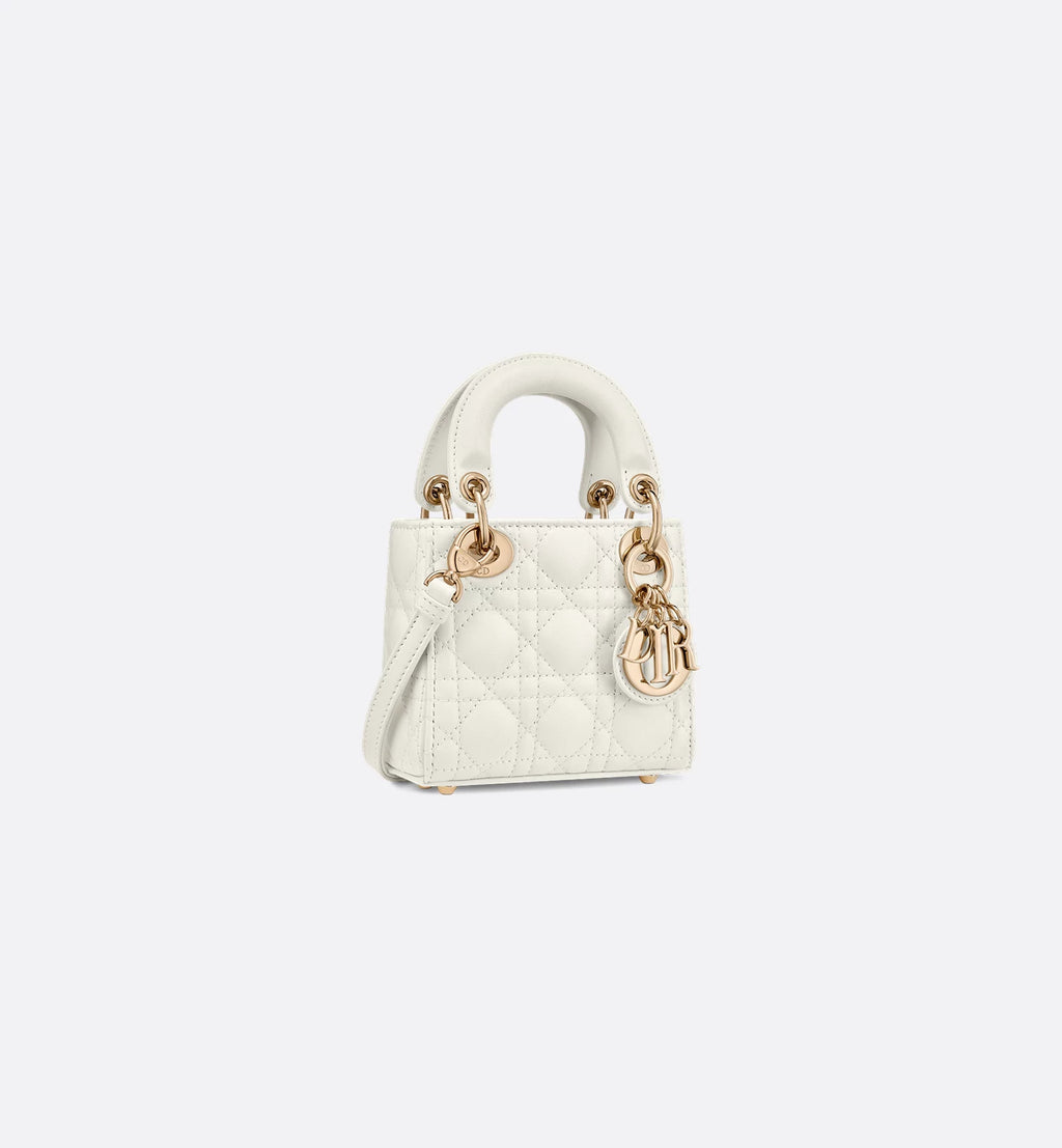 Lady Dior Micro Bag Latte Cannage Lambskin