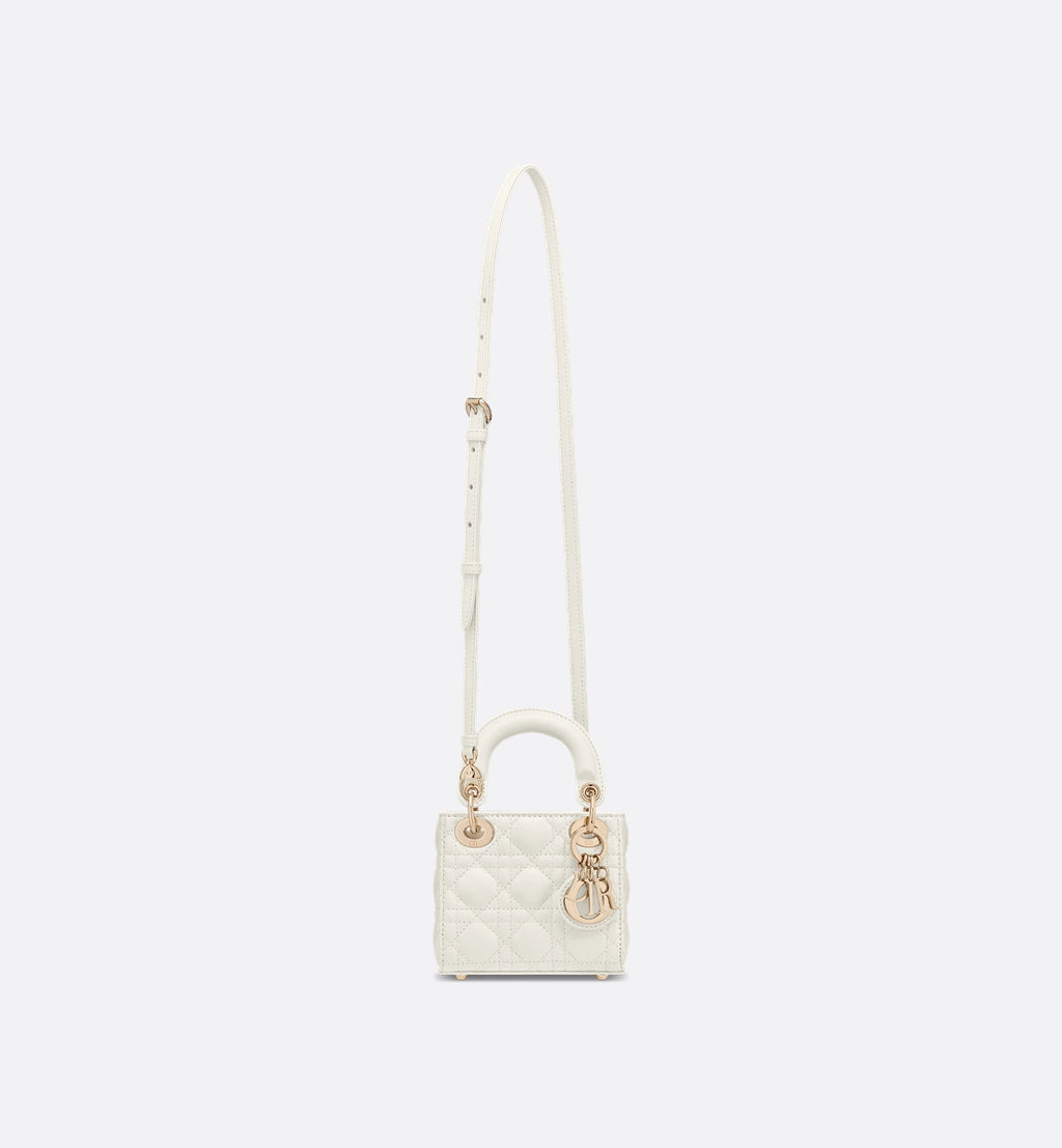 Lady Dior Micro Bag Latte Cannage Lambskin