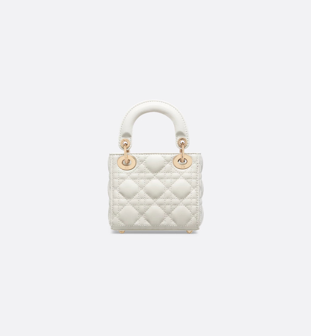 Lady Dior Micro Bag Latte Cannage Lambskin