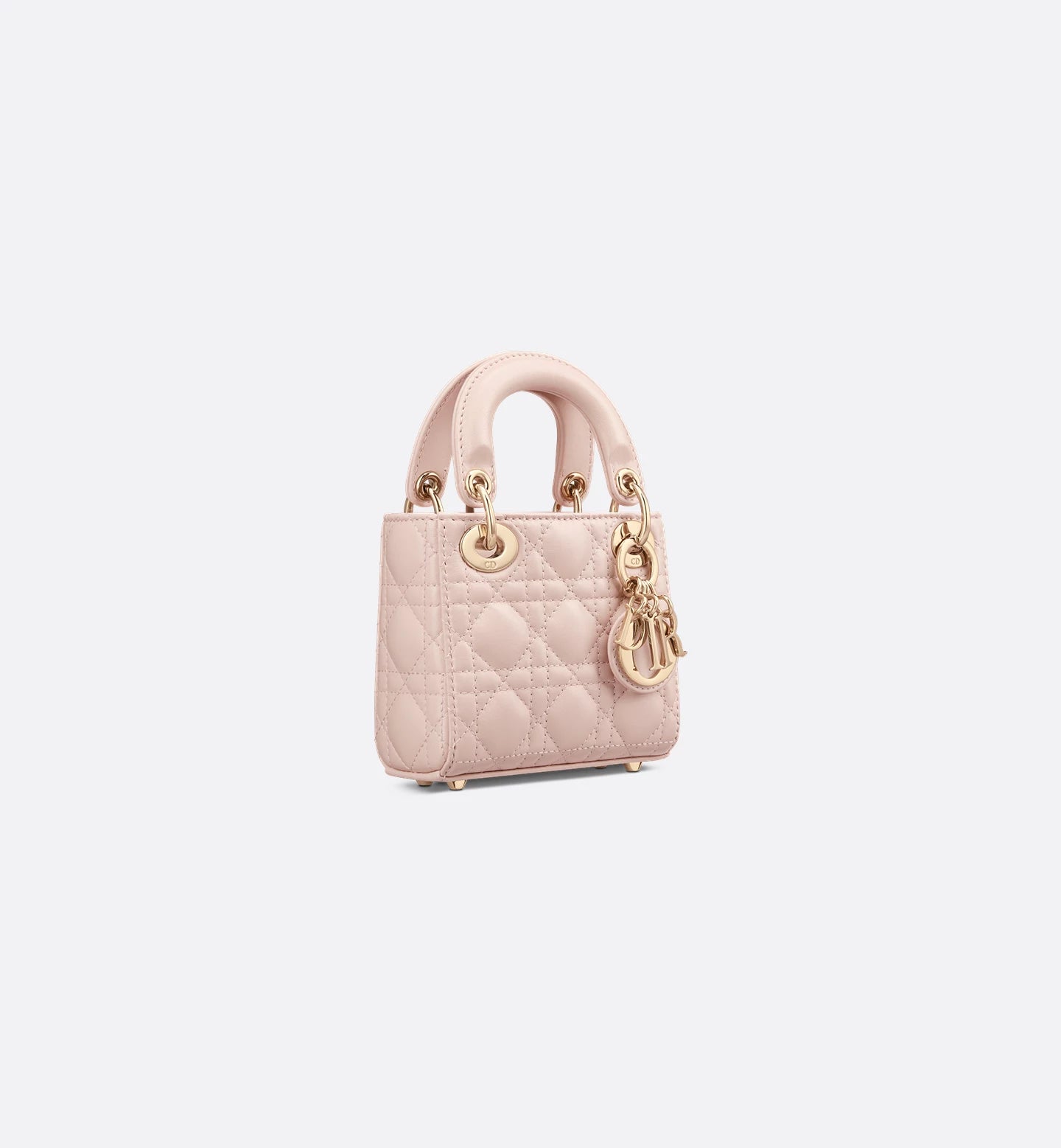 Lady Dior Micro Bag Powder pink Cannage lambskin