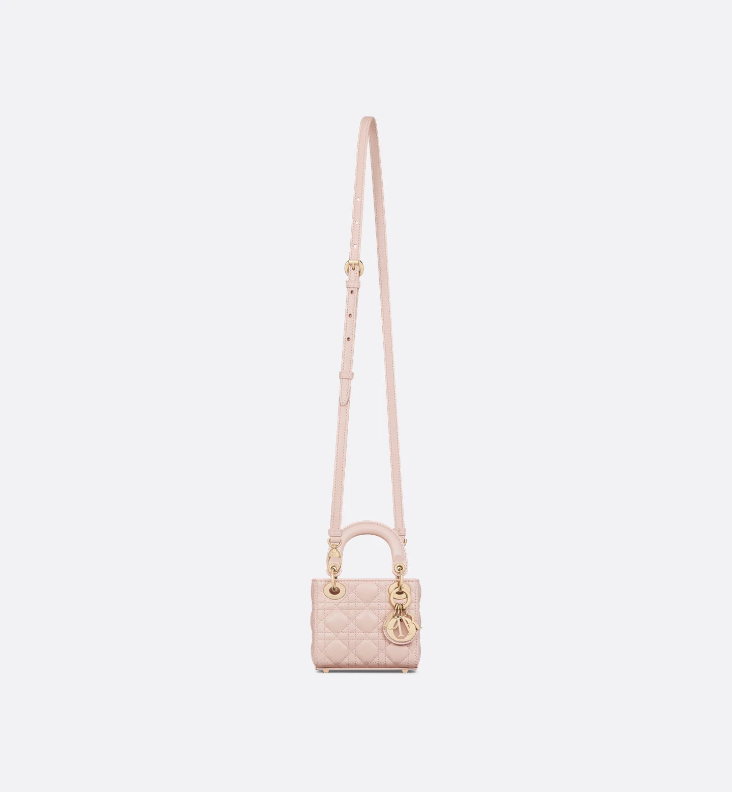 Lady Dior Micro Bag Powder pink Cannage lambskin
