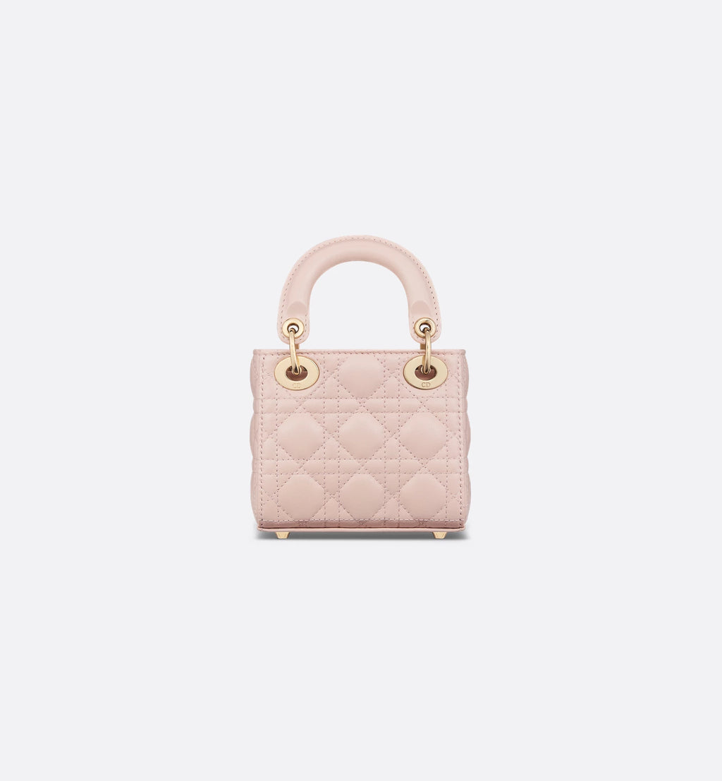 Lady Dior Micro Bag Powder pink Cannage lambskin
