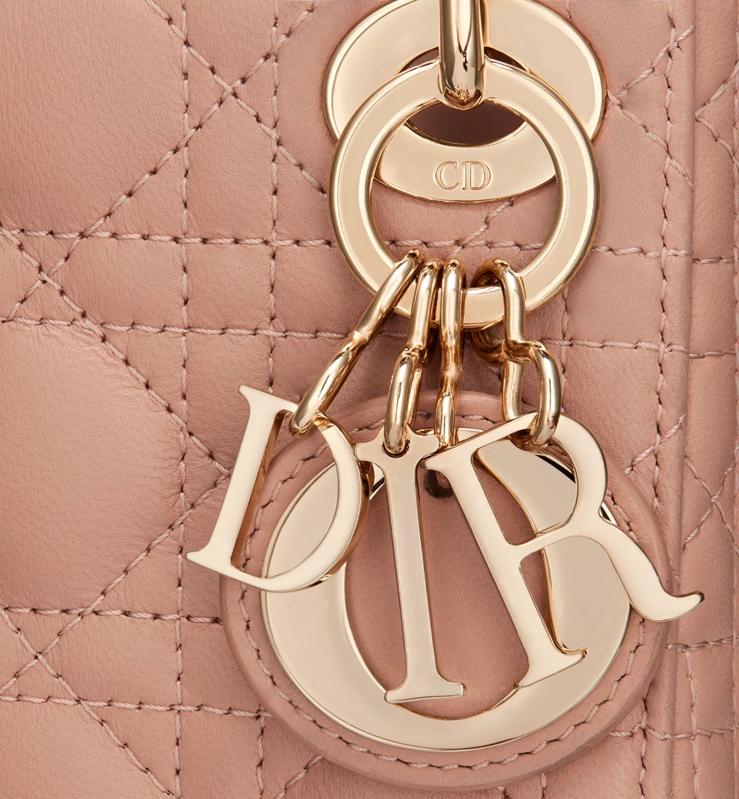 Lady Dior Micro Bag Rose des Vents Cannage lambskin