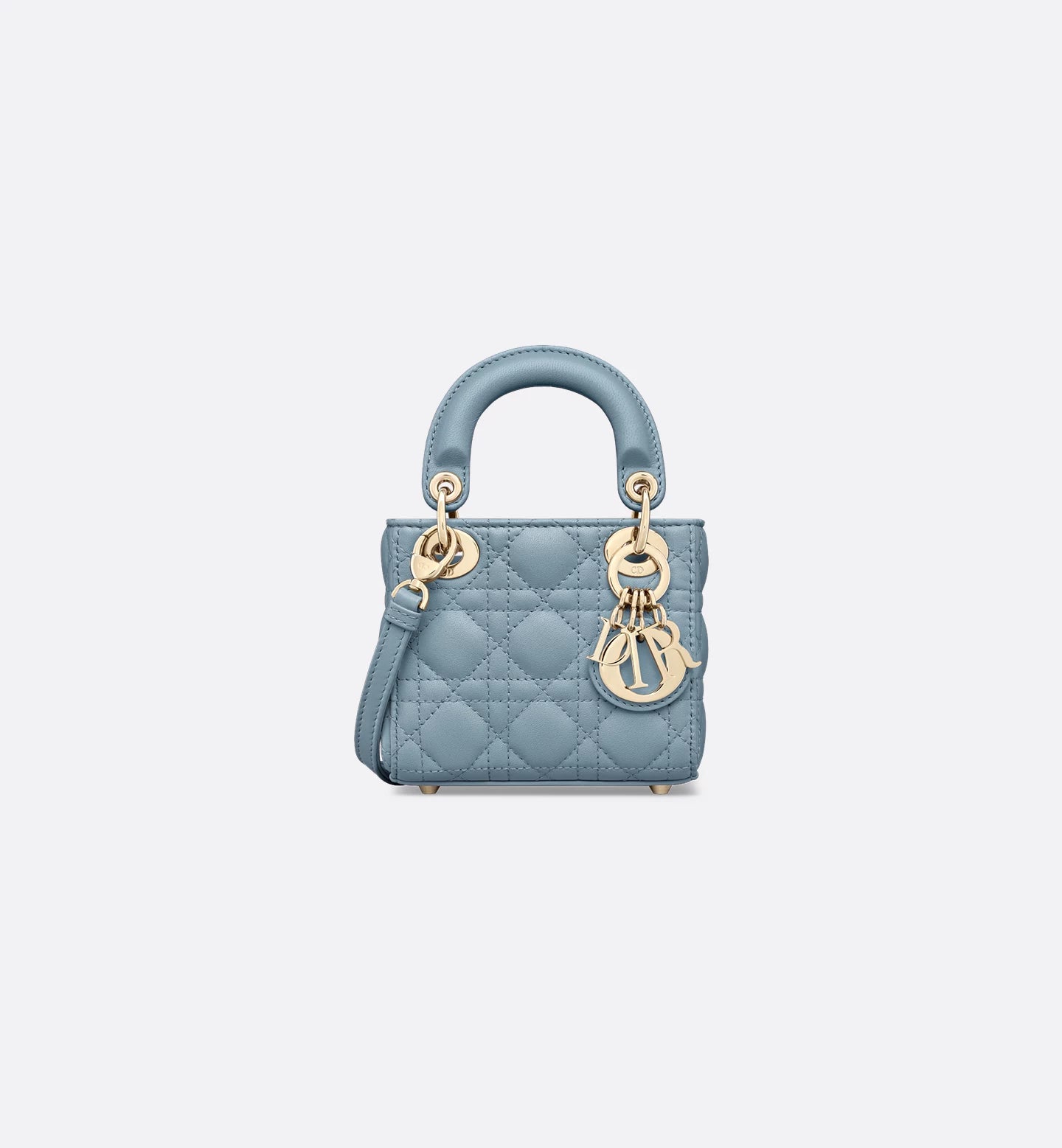 Lady Dior Micro Bag sky blue lambskin