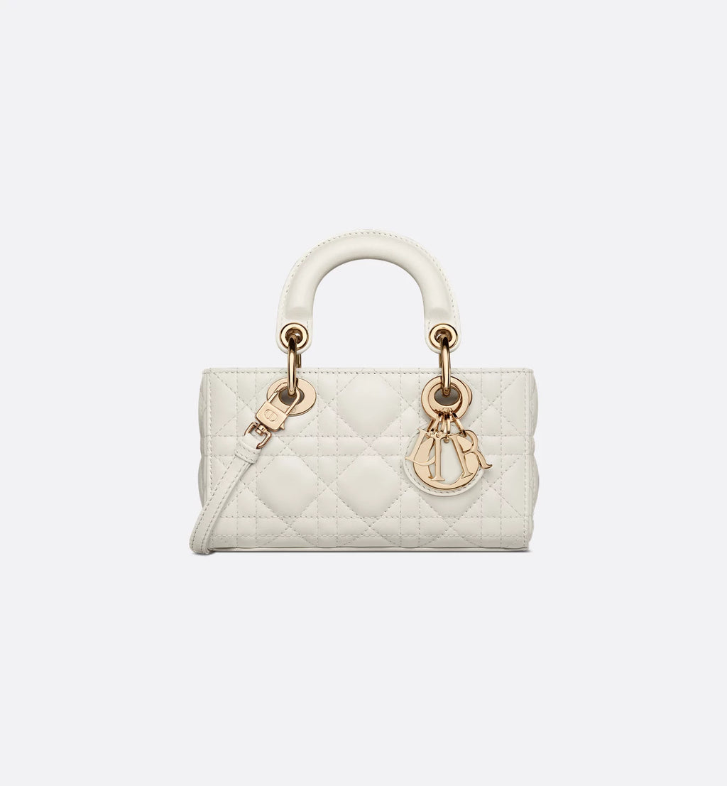Lady D-Joy Micro Bag Latte Cannage Lambskin