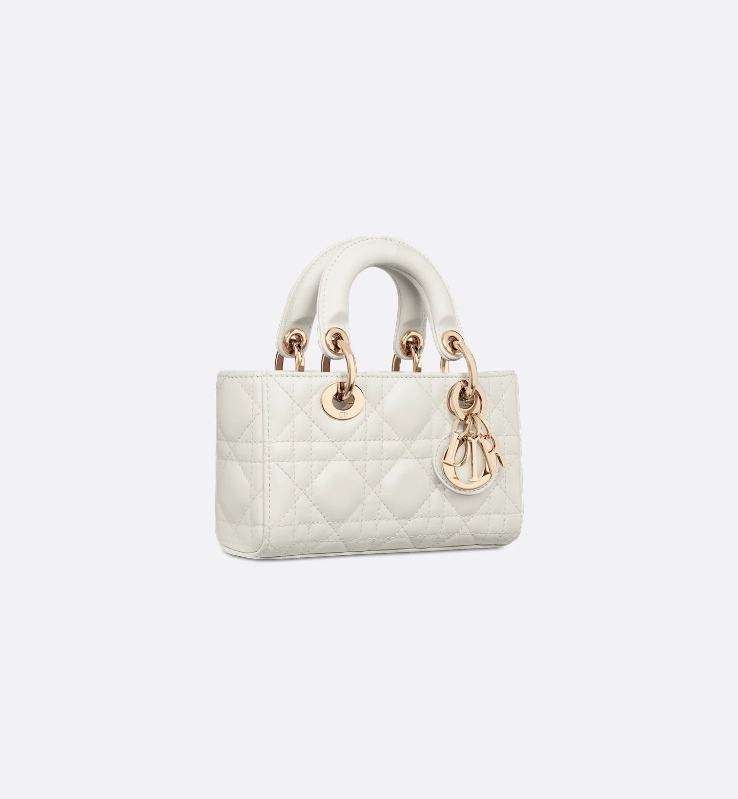 Lady D-Joy Micro Bag Latte Cannage Lambskin