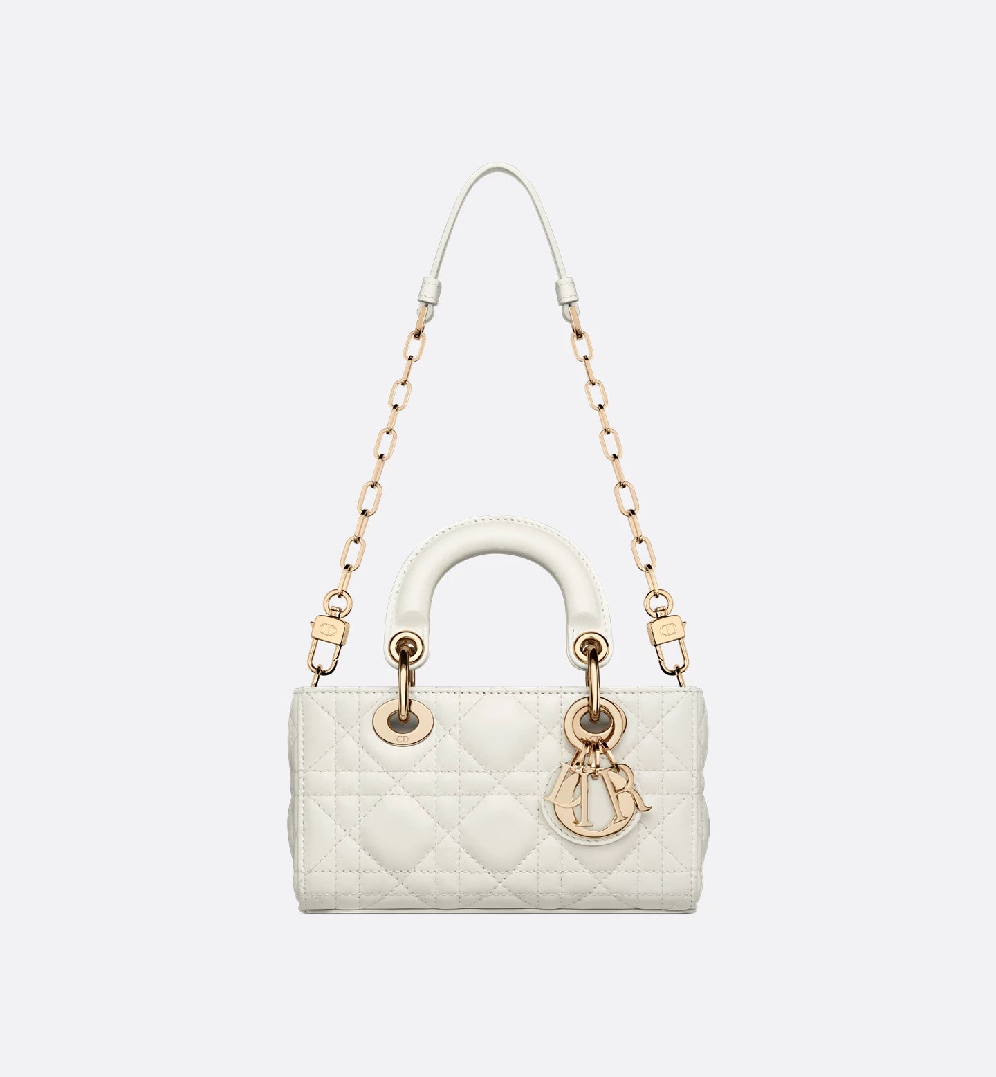 Lady D-Joy Micro Bag Latte Cannage Lambskin