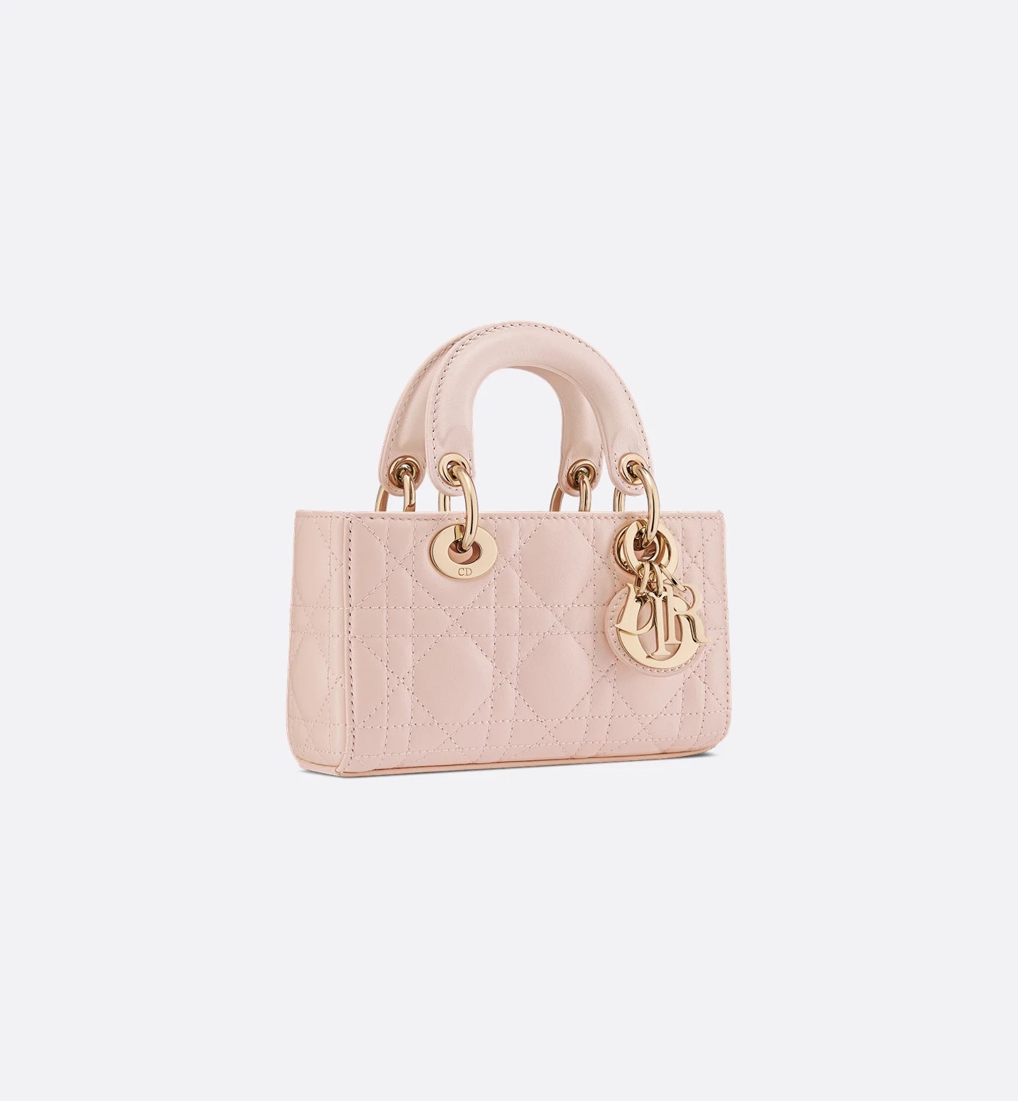 Lady D-Joy Micro Bag Powder Pink Cannage Lambskin