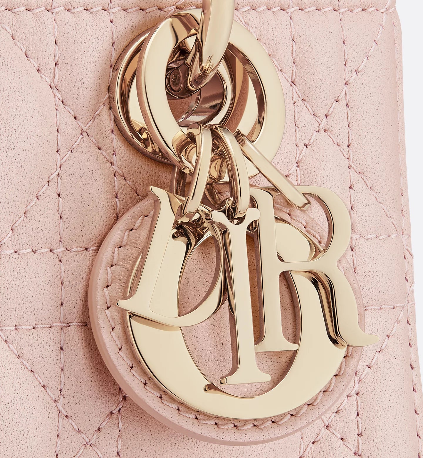 Lady D-Joy Micro Bag Powder Pink Cannage Lambskin